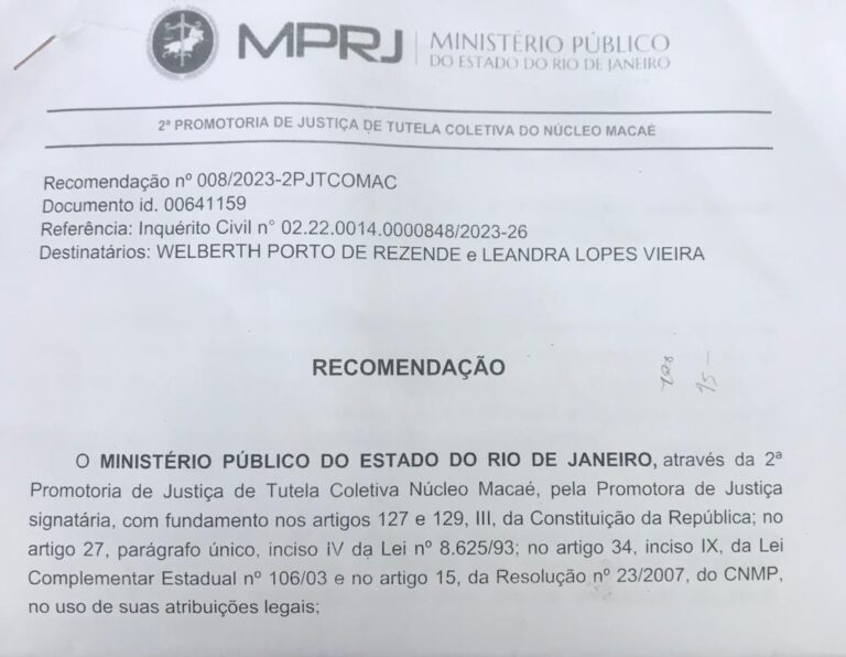 Expresso Fiel Turismo, Prefeito de Macaé e Secretária de Educação na mira do Ministério Público